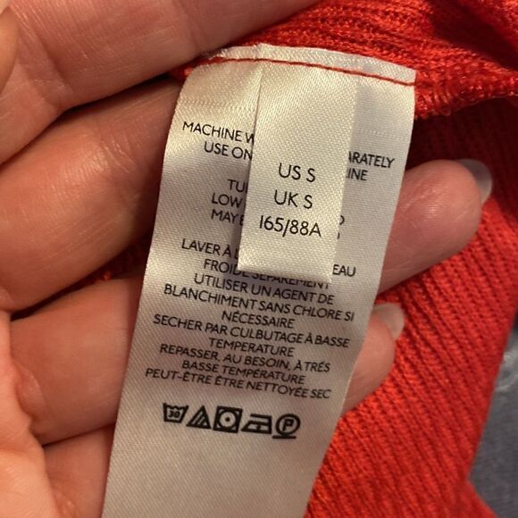 NWT Free People Womens Snowy Thermal Top in Heatwave Orange Red - Picture 9 of 11